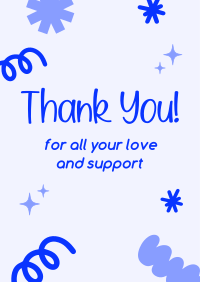 Abstract Shapes Thank You Poster