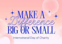 Day of Charity Quote Postcard
