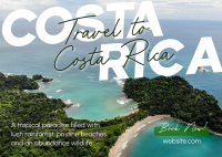 Travel To Costa Rica Postcard