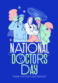 Modern Quirky Doctor's Day Poster