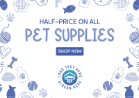 Pet Store Now Open Postcard Design