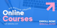Online Courses Enrollment Twitter Post