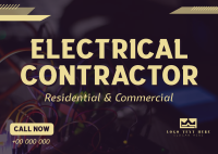  Electrical Contractor Service Postcard Design