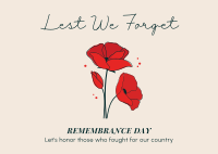 Lest We Forget Postcard