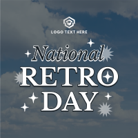 National Retro Day Clouds Instagram Post