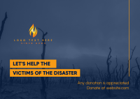 Help Disaster Victims Postcard Design