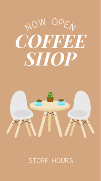 Coffee Shop is Open Instagram Story