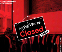 We're Closed Sign Facebook Post Design