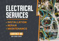 Electrical Professionals Postcard Design