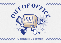 Retro Out Of Office Postcard