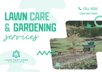 Lawn Care & Gardening Postcard