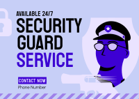 Security Guard Job Postcard