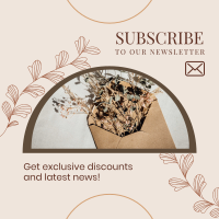 Dried Flowers Newsletter Instagram Post Design