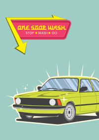 Retro Carwash Poster