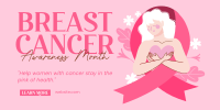 Fighting Breast Cancer Twitter Post Design