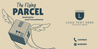 Flying Parcel Twitter Post Design