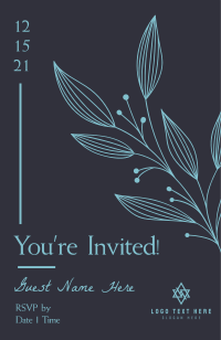 Minimalist Botanical Invite Invitation