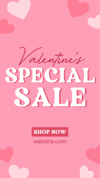 Valentine Hearts Special Sale Facebook Story