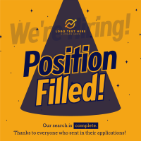 Position Filled Hiring Linkedin Post Design