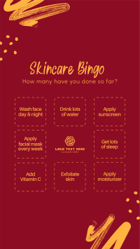 Skincare Tips Bingo Facebook Story