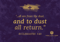 Ash Wednesday Verse Postcard