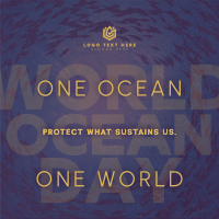 Clean World Ocean Day Awareness Instagram Post