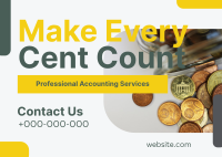 Make Every Cent Count Postcard