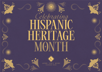 Traditional Hispanic Heritage Month Postcard