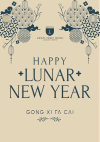 Beautiful Ornamental Lunar New Year Flyer