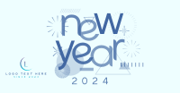 Abstract New Year Facebook Ad