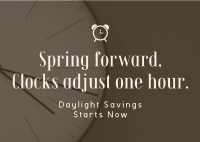 Calm Daylight Savings Reminder Postcard