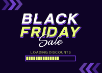 Black Friday Unbeatable Discounts Postcard