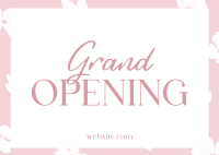 Floral Grand Opening Postcard