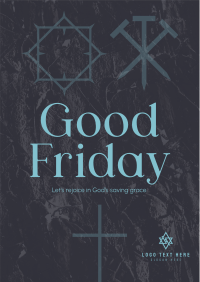 Minimalist Good Friday Greeting  Flyer