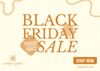 Black Friday Scribble Sale Postcard