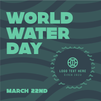 World Water Day Waves Linkedin Post