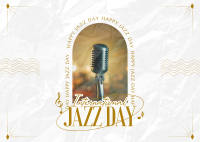 Elegant Jazz Day Postcard