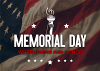 Remember and Honor Postcard