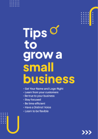 Tips To A Small Business Poster