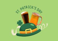 Saint Patrick Hat Postcard