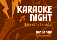 Karaoke Night Postcard Design