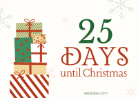 Christmas Countdown Postcard Design