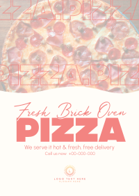 Hot and Fresh Pizza Poster