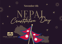 Nepal Constitution Day Postcard