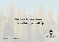 Be Happy By Yourself Postcard Image Preview