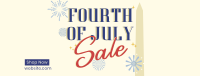 4th of July Text Sale Facebook Cover