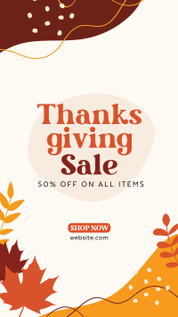 Thanksgiving Flash Sale Facebook Story