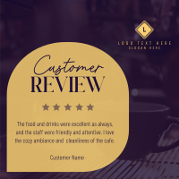 Simple Cafe Testimonial Instagram Post