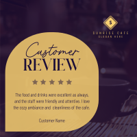 Simple Cafe Testimonial Instagram Post Image Preview