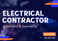  Electrical Contractor Service Postcard